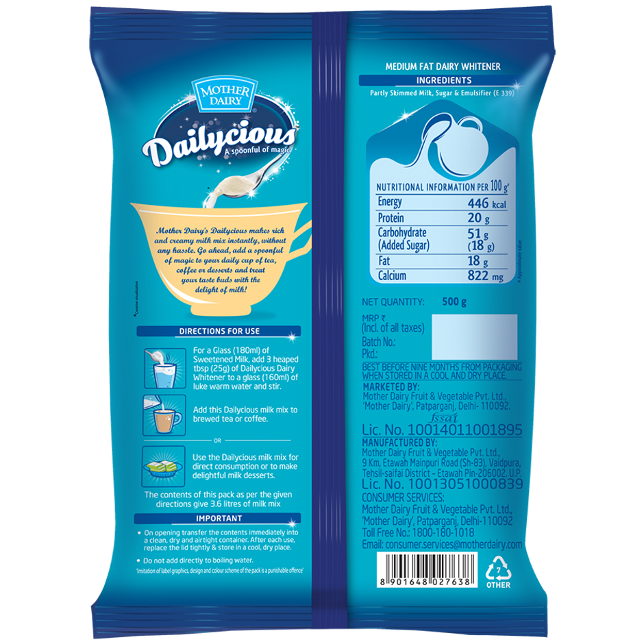 Mother Dairy Dailycious Dairy Whitener